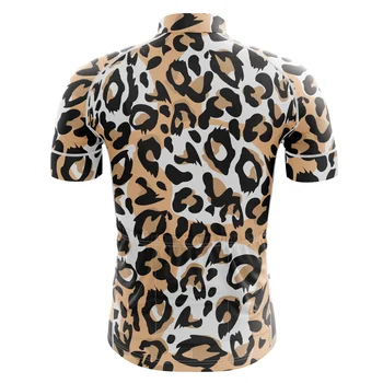 HIRBGOD Velo Apģērbs Vīriešu Dzeltena Leopards, Savvaļā Varas Gadījuma MTB Jersey Rudens Elpojošs Ādai Draudzīgas Velosipēdu Krekls,TYZ619-01