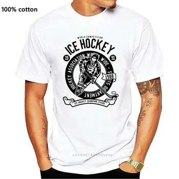 Hokeja t-krekls 2019 īsām piedurknēm t krekls vīriešu modes zīmola dizaina kokvilnas vīriešu kvalitātes drukas tshirts o-veida kakla