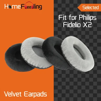 Homefeeling Iekļautās par Philips Fidelio X2 Austiņas Spilventiņu Polsterējums Aptver Samta Ausu Kluču Nomaiņa
