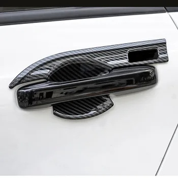 Honda Fit Džeza 2020 2021 piederumi ABS Chrome/Oglekļa šķiedras Auto Durvju roktura aizsargs Trauka Vāciņš Melns, Uzlīmes Car styling