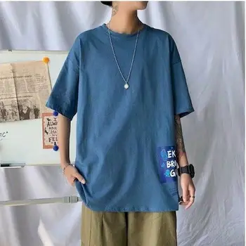 Hong Kong Lielgabarīta T Krekls Vīriešu T Sievietēm Īsām piedurknēm Apģērbs Brīvs Estētisko Sieviešu Vintage Apģērbu ar garām Piedurknēm T-krekls