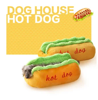 Hot Dog Gultas dažādu Izmēru Liels Suns sauļošanās krēslu Gulta Audzētava Mīksta Paklāja Šķiedras Pet Suns, Kucēns, Silts Noņemams, Mazgājams Waterlon Kaķiem