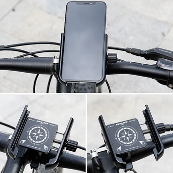 HSSEE ir 2021. Velosipēdu tālruņa turētājs sabiezējumu alumīnija sakausējuma 360°rotējoša velosipēdu tālruņa turētājs ceļu velosipēds MTB motociklu tālruņa turētājs