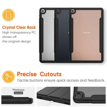 HXCASE par Samsung Galaxy Tab 10.1 2019 T510 T515 Tablete Smart Cover Samsung Tab SM-T510 SM-T515 2019 Gadījumā