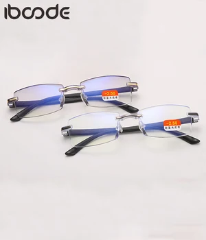 Iboode Gatavo Tuvredzība Brilles Vīrieši Sievietes Dimanta Griešanas bez apmales Anti Zilā Gaisma Tuvredzīgs Brilles Ieplests -1.0 -1.5, Lai -4.0