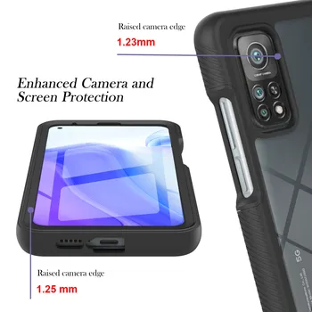 Iebūvēts Ekrāna Aizsargs Phone Gadījumā Xiaomi Mi 10T Pro Lite Pocophone Poco X3 NFC Redmi M3 9T 9. Piezīme 4G 5G 10 Max 9S Vāciņu