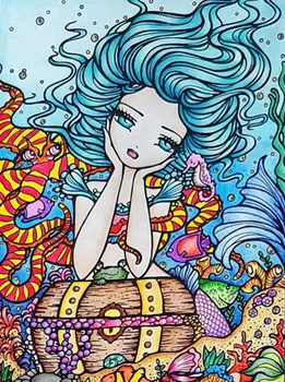 Ielej Līmi Diy Dimanta Krāsošana Komplekti Izšūšanas darbi ar dimanta Karikatūra Meitene Pilna Kārta AB Dirll Izšuvumi Mozaīkas Komplekts Krāsošana