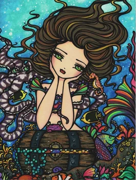 Ielej Līmi Diy Dimanta Krāsošana Komplekti Izšūšanas darbi ar dimanta Karikatūra Meitene Pilna Kārta AB Dirll Izšuvumi Mozaīkas Komplekts Krāsošana