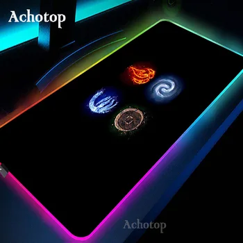 Iemiesojums Pēdējā Airbender LED Gaismas peles paliktnis RGB Tastatūras Vāciņš Galda paklājiņš Krāsains Virsmas Peles Paliktņa Ūdensizturīgs PC Gamer Datoru