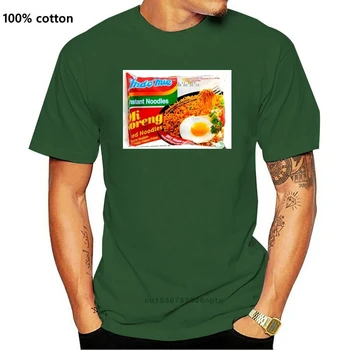 Iespiests Vīriešu T Kreklu, Kokvilnas tshirts O-veida Kakla Īstermiņa Piedurknēm Indomie Goreng Sieviešu T-Krekls