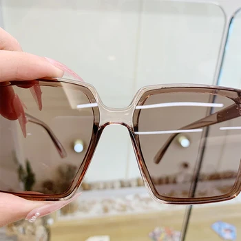 Imwete Jaunu Vintage Laukumā Lielgabarīta Saulesbrilles Sievietēm, Vīriešiem Zīmola Dizainere Pārredzamu Slīpums Saules Brilles Liels Rāmis Brilles UV400