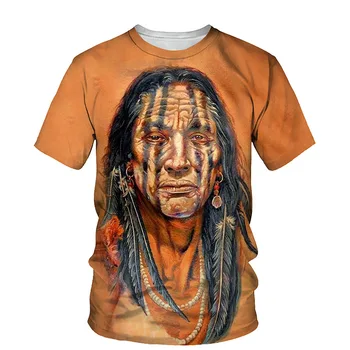 Indijas Kultūra 3D Drukas Vīriešu T-krekls 2021. gada Vasarā Jaunu O Apkakli, Īsām Piedurknēm t-veida Topi 3D Stila Vīriešu Apģērbu Modes Gadījuma T-krekli