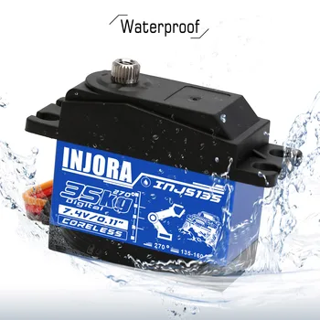 INJORA INJS135 35KG Ūdensizturīgs Liels Griezes moments Digitālo Coreless Servo par RC Auto Kāpurķēžu Kravas automašīnu SCX10 TRX4 Robots Modelis (270 grādu)