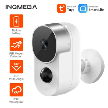 INQMEGA Tuya HD Akumulators, Kamera, Wifi Kameru 6700mAh Uzlādējams Zemu Enerģijas Āra IP Kameras Home Security Wifi Kameru PIR Kustības
