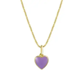 Ins jauna sirds-formas Kaklarota jaunu karstā pārdošanas vienkāršu modes krāsu mazo persiku sirds personības krāsu Kaklarota sieviešu dāvanu jewelr