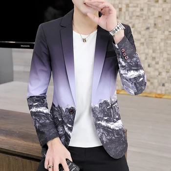 Insts tautas logo modes mazo uzvalks vīriešu uzvalku korejiešu versija slim matu stilists fashiweb celebrityoat BBB1 pavasarī ir 2021. vīriešu w