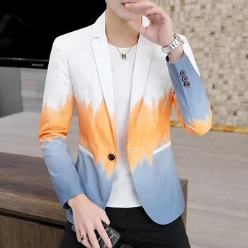 Insts tautas logo modes mazo uzvalks vīriešu uzvalku korejiešu versija slim matu stilists fashiweb celebrityoat BBB1 pavasarī ir 2021. vīriešu w