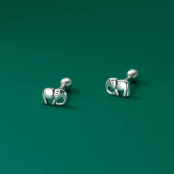 INZATT Nekustamā 925 Sterling Sudraba Dzīvnieku Zilonis Pērļu auskariem Modes Sieviešu Vintage Smalkas Rotaslietas Minimālisma Piederumi
