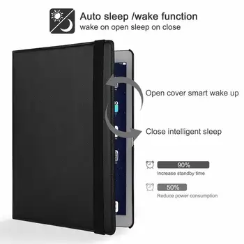 IPad Pro 12.9 Gadījumā, 360 Grādu Rotējoša Stāvēt Gadījumā ar Smart Aizsardzības pārklājums Auto Sleep/Wake Apple Pro 12.9 /2017