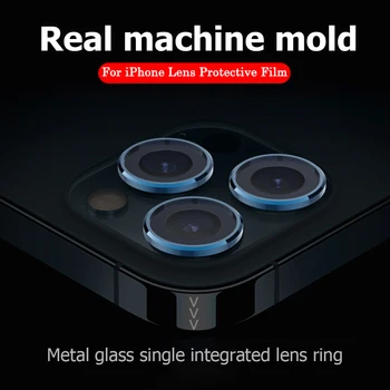 IPhone 12 Pro Max 12 Mini Atpakaļ metāla Kameras Len Rūdīts Stikls iPhone 12pro 12mini Gadījumā Aizsardzības Gredzenu Ekrāna Aizsargs
