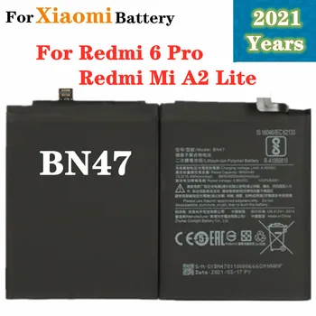 Ir 2021. 4000mAh BN47 Akumulatoru Xiaomi Redmi 6 Pro / Mi A2 Lite Tālruņa Akumulatora lielas Jaudas Rezerves Bateria Batterie Baterijas