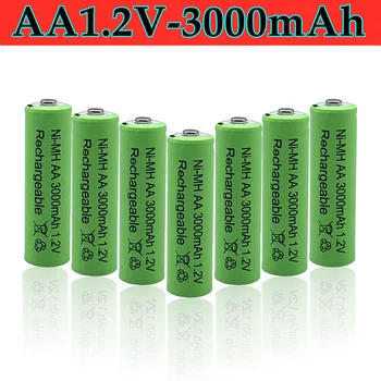 Ir 2021. AA baterijas, uzlādējamās AA baterijas, 1,2 V, liela jauda, liels blīvums, 3000mAh AA, uzlādējams, Nim rotaļlietas akumulators