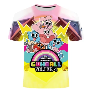 Ir 2021. apbrīnojamo pasauli Gumball t krekls Gumball modelis 3D iespiests t-krekls awesome streetwear grafiskais T-krekls vīriešu lielgabarīta T-krekls