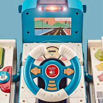 Ir 2021. Bērnu deformēta autobusu simulācijas rotaļu stūre mācību puzzle attīstības izglītības Montessori rotaļu automašīnu svētku dāvanu