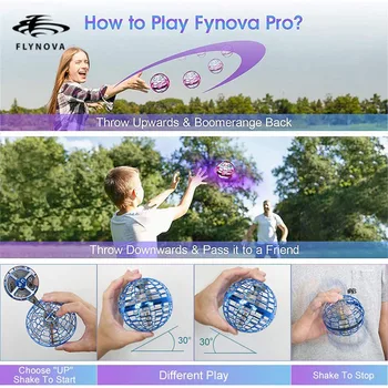 Ir 2021. Flynova Dūkoņa Pro Bumerangs, kas Peld Bumbu, Ripu Flyorb ar Roku Darbināmas Lidot Fidget Rotaļlietas Bērniem Bērniem Pieaugušo Dropshipping