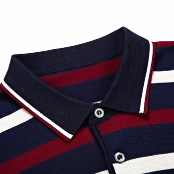 Ir 2021. Garām Piedurknēm Svītrains Polo Krekls Vīriešiem Kokvilnas Streetwear Polos Krekli Vīriešu Kleita Tee Kreklu Poloshirt Camisa Pol Drēbes