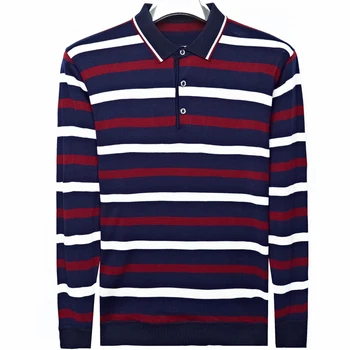 Ir 2021. Garām Piedurknēm Svītrains Polo Krekls Vīriešiem Kokvilnas Streetwear Polos Krekli Vīriešu Kleita Tee Kreklu Poloshirt Camisa Pol Drēbes