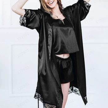 Ir 2021. Jaunas Dāmas Fashinon Sexy Sasiet Sleepwear 2pcs Set Nakts drēbes+T-atpakaļ Mežģīnes Apdari Plus Lieluma Sieviešu Sexy Sleepwear