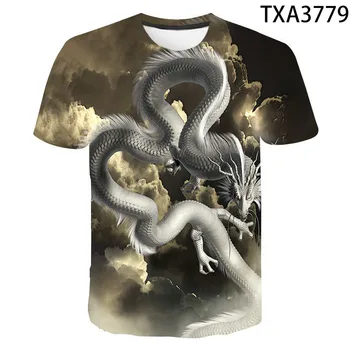 Ir 2021. Jauno Vasaras Dragon 3D T krekls, Zēns, Meitene Kids Modes Gadījuma Īsām Piedurknēm Vīriešiem, Sievietēm, Bērniem Iespiests T-krekls Smieklīgi Topi Tee
