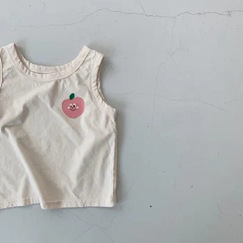 Ir 2021. Jauno Vasaras Toddler Zēnu Apģērbu Komplekts Mīkstu Kokvilnas Piedurknēm Citronu, Vestes, Topi + Pleds Šorti 2gab Baby Meiteņu Apģērba Komplekts