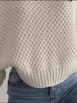 Ir 2021. jauns džemperis modes sexy v-neck zaudēt sieviešu top adītie pienains balts džemperis sieviešu adīt džemperi sieviešu apģērbs