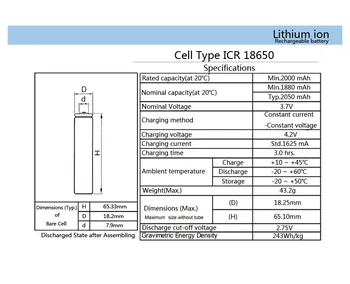 Ir 2021. Jaunu 18650 3,7 v 2000 mah Akumulators ICR18650 ar Asiem(Bez PCB), Lukturīšu Baterijas, Norādīja 18650 LI-Ion