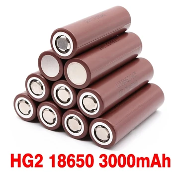 Ir 2021. jaunu Hg2 18650 akumulatoru, 18650 uzlādējamo akumulatoru, 3000ah, 20A izdalījumi, hg218650 litija jonu akumulators