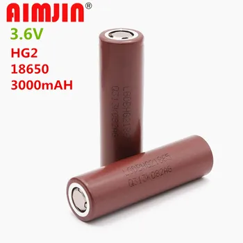 Ir 2021. jaunu Hg2 18650 akumulatoru, 18650 uzlādējamo akumulatoru, 3000ah, 20A izdalījumi, hg218650 litija jonu akumulators