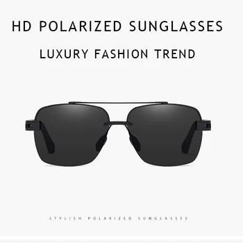 Ir 2021. Jaunu Laukumā Polarizētās Saulesbrilles, Modes Luksusa Polar Saulesbrilles Vīriešiem Vintage Brūna Gafas De Sol Polarizadas Brilles Bril