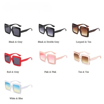 Ir 2021. Jaunu Modes Lielizmēra Kvadrātveida Saulesbrilles Par Sievietēm, Melns Brūns Elegants Slīpumu, Sieviešu, Saules Brilles Uv400 Brilles Rozā Sarkana