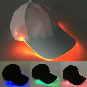 Ir 2021. Jaunu Modes Unisex tīrtoņa Krāsu LED Gaismas Beisbola Cepure Ziemassvētku Puse naģene