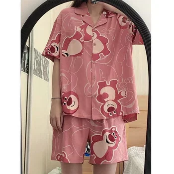 Ir 2021. Jaunu Pidžamu Īsām piedurknēm Jaka Leopards Drukāt Sleepwear Vasaras Loungewear Sieviešu Vasaras Pidžamas Komplekts Sieviešu Pidžamas
