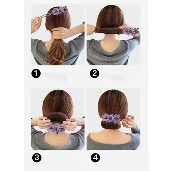 Ir 2021. Jaunu Pumpuru Šifona Ziedu Matu Bulciņa Maker Frizūras Veidošanas Rīki Salds Sievietes Galvu Hairbands Modes Matu Aksesuāri