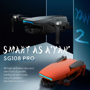 Ir 2021. JAUNU SG108 pro Dūkoņa 4K 2-Ass Gimbal HD Kameras GPS 5G WIFI FPV Brushless motors Profesionālās Dron 1km Rc Quadcopter vs SG906