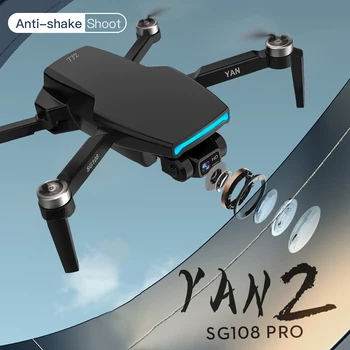 Ir 2021. JAUNU SG108 pro Dūkoņa 4K 2-Ass Gimbal HD Kameras GPS 5G WIFI FPV Brushless motors Profesionālās Dron 1km Rc Quadcopter vs SG906