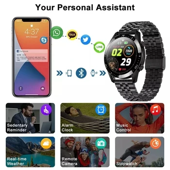 Ir 2021. Jaunu Smart Skatīties Vīrieši ar skārienekrānu Sports Fitness Watch IP67 Waterproof Bluetooth Android, ios Luksusa Smartwatch Mens