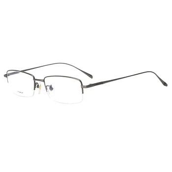 Ir 2021. Jaunu Vīriešu Brilles Tuvredzība, Lasīšanas Brilles Titāna Retro Laukumā gafas īpaši vieglas Receptes Datoru Puse Kadru Vīriešiem