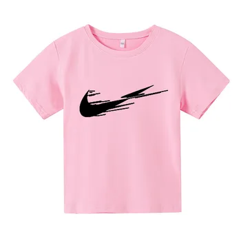 Ir 2021. Jaunu Zēnu un Meiteņu Modes Sporta T Krekls Bērniem Smieklīgi Summer Cartoon T-krekls Bērniem, apģērbs Unisex Īsās Piedurknes Drēbes