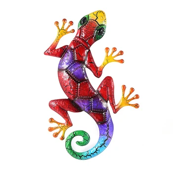 Ir 2021. Kaltas Dzelzs Sienas Karājas Kukaiņu Metāla Gecko Sienas Mākslas Ķirzaka Siena Skulptūras, Apdare, Mājas, Biroja Dārza