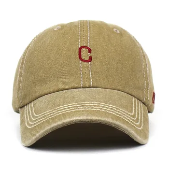 Ir 2021. Kokvilnas C Burtu Izšuvumi Beisbola cepure Regulējams Āra Snapback Cepures Vīriešiem un Sievietēm 257